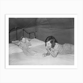 Child Migrant With Doll In Tent Home, Harlingen, Texas By Russell Lee Art Print