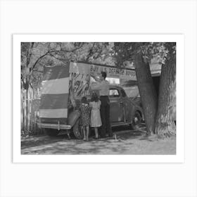 Untitled Photo, Possibly Related To Decorating A Car For The Fourth Of July Parade, Vale, Oregon By Russell Lee Art Print