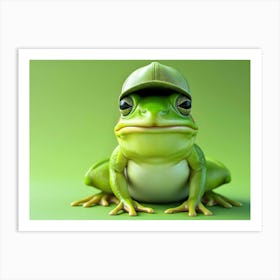 Frog With Hat 3 Art Print