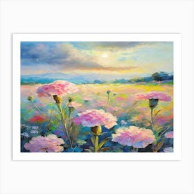 Pink Carnations 1 Art Print