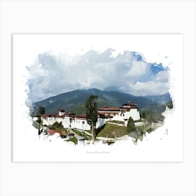 Trongsa Dzong, Bhutan Art Print