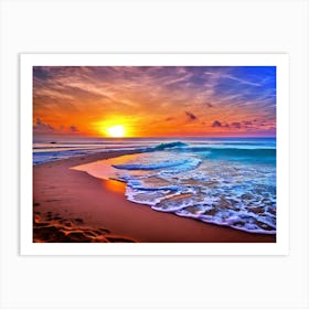 Sunset On The Beach 650 Art Print