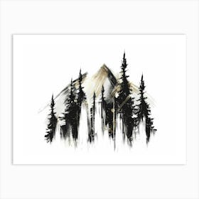 Mountain Painting 3 Art Print