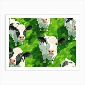 Cows In The Grass Art Print