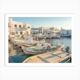 Greek Fishing Village Art Print