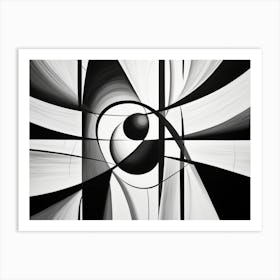 Perception Abstract Black And White 1 Art Print