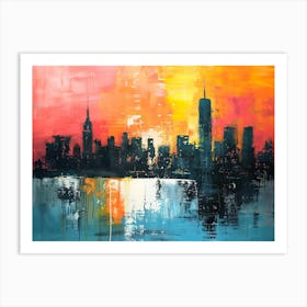 abstract New York cityscape 1 Art Print