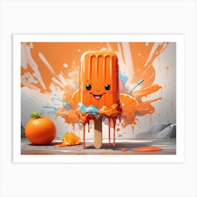 Orange Popsicle Art Print
