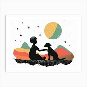 Boy And His Dog Art Print