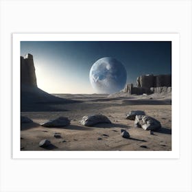 Moonscape - Other World Landscape-1 Art Print