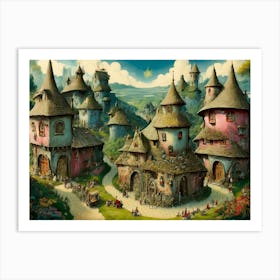 Fantasy Village 6 Art Print