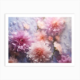 Pink Dahlias Art Print