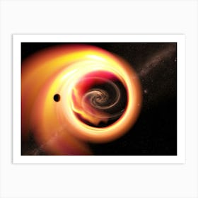 Gravitational lens - Black Hole and Milky Way Art Print