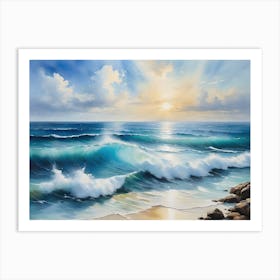 Sunrise At The Beach Art Print