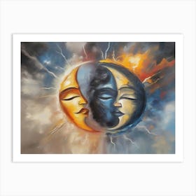 Sun and Moon 6 Art Print