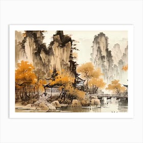 Chinese Landscape Painting 8 Art Print