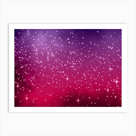 Pink Violet Shining Star Background Art Print