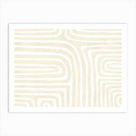 Bohemian Abstract Wavy Pattern Art Print