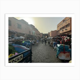 Street Market In Marrakech Art Print