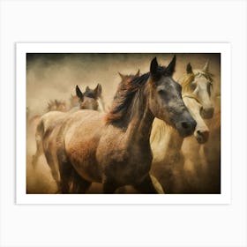 Herd Of Horses Art Print