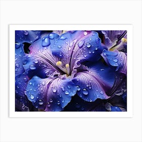 Blue Iris Flower Art Print