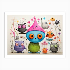 Monsters 4 Art Print