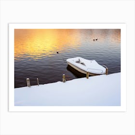 Boat in the Sunrise Art Print