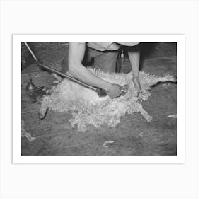 Shearing A Goat On Ranch, Kimble County, Texas By Russell Lee Art Print