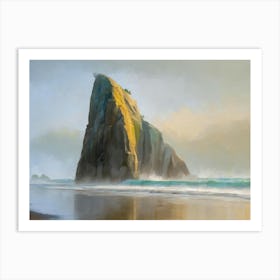 Rock In Beach Art Print