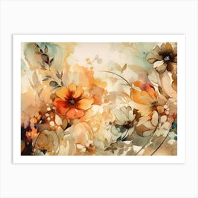 Abstract Floral Painting 1 Art Print