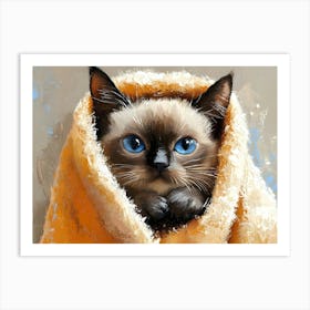 Bathroom Cat 12 Art Print