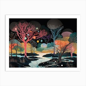 Night In The Forest Art Print