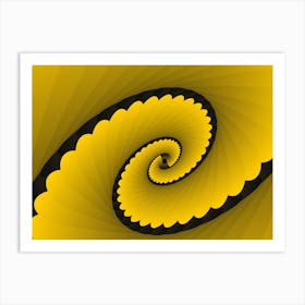 Abstract Floral Yellow Art Print