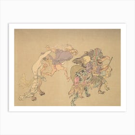 Night Parade of A Hundred Demons Kawanabe Kyosai Vintage Japanese Woodblock Print Yokai 18 Art Print