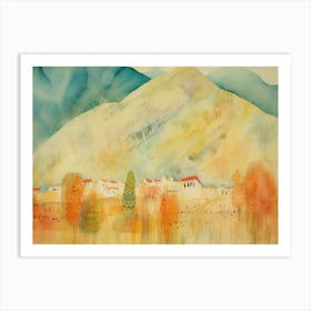 Village In The Mountains Art Print