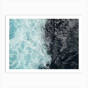 Aerial View Of Ocean Waves Art Print