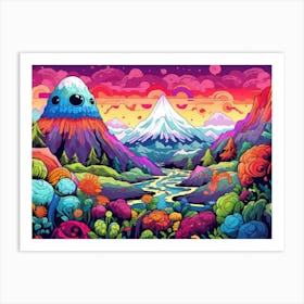 Psychedelic Landscape 2 Art Print