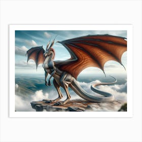 Dragaroo Dragon Kangaroo Art Print