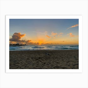 Sunset At The Fort Lauderdale Beach Art Print