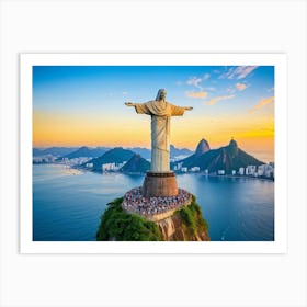 Christ The Redeemer Statue In Rio 1 Art Print