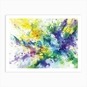 Watercolor Splashes 4 Art Print