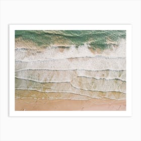 Beach Waves From Above Art Print