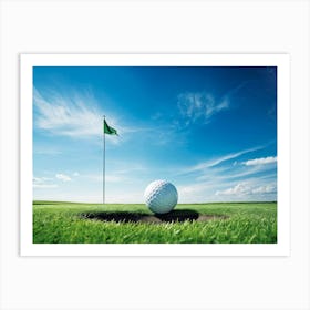 Golf Ball In The Hole 1 Art Print