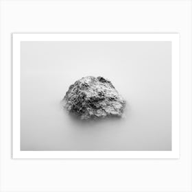 Rock In The Fog Art Print