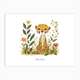 Little Floral Cheetah 2 Poster Art Print