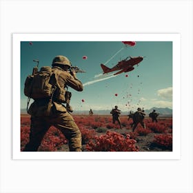 Soldier Shoots Down A Plane Art Print