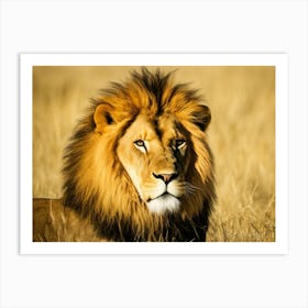 Lion In The Grass 1 Art Print