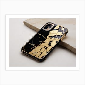 Gold Iphone Case Kintsugi Art Print