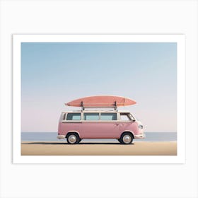 Surfboard in the van Art Print