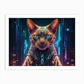 Cyber Cat 1 Art Print